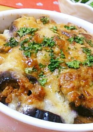 旨うま～♪とろけるナス＆ひき肉チーズ焼き-レシピのメイン写真