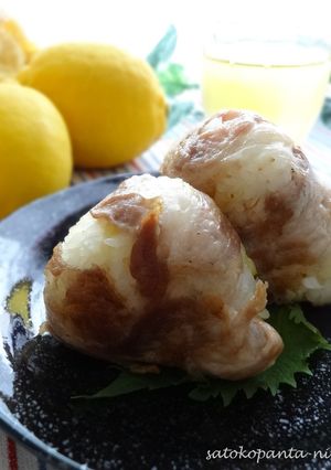 肉巻きおにぎり塩レモン-レシピのメイン写真