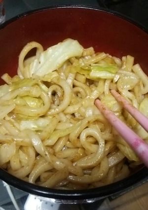 宮古島で食べた焼きそば風!?うどん!-レシピのメイン写真
