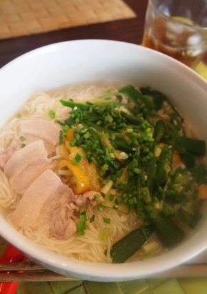 塩レモン★塩豚とオクラのフォー風温麺-レシピのメイン写真