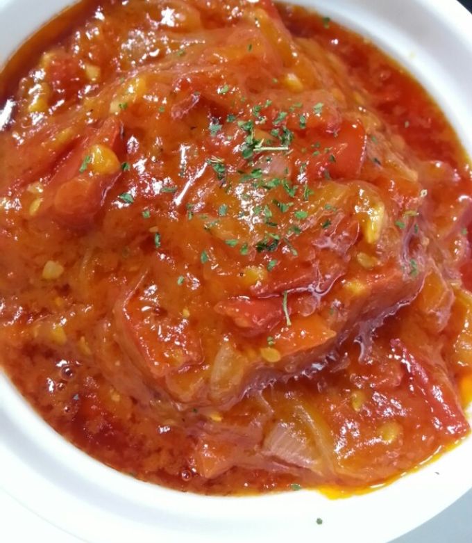 簡単トマトソースガーリック風味♪消費にも-レシピのメイン写真