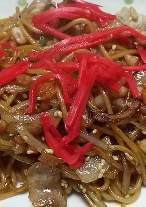 焼きそば風スパ-レシピのメイン写真