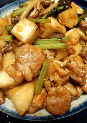 かぶとしめじと鶏肉のピリ辛炒め-レシピのメイン写真