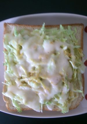 ほんのりカレー味☆簡単キャベツトースト-レシピのメイン写真