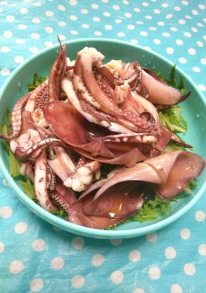 水菜イカゲソサラダ-レシピのメイン写真