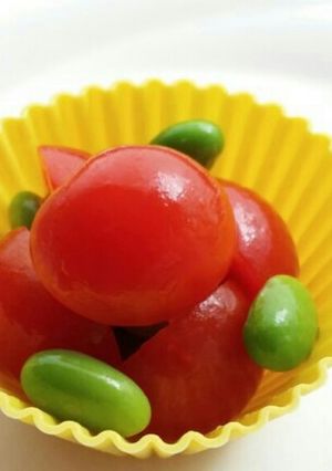速攻で彩る♪ミニトマトと枝豆のカクテル-レシピのメイン写真