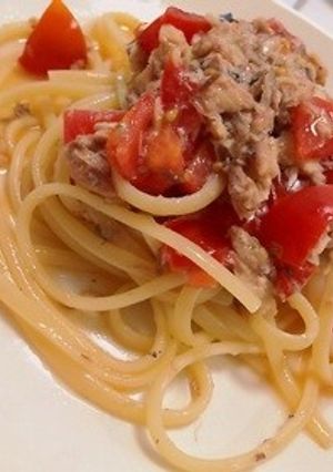 トマトと鯖の冷製パスタ-レシピのメイン写真