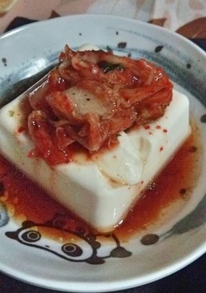 ｷﾑﾁ冷奴-レシピのメイン写真