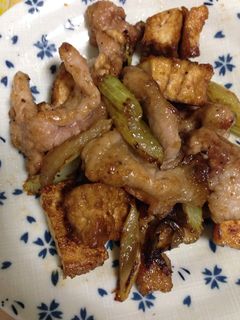 セロリと厚揚げの中華風炒め-レシピのメイン写真