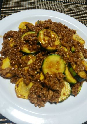 ご飯が進む！ズッキーニの肉味噌チーズ炒め-レシピのメイン写真