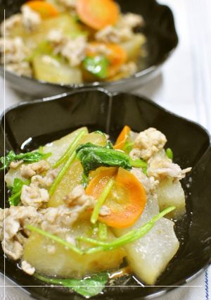簡単◎旬の冬瓜と豚肉のほっとけ蒸し煮-レシピのメイン写真