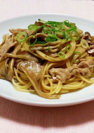舞茸と豚肉のスパゲティ-レシピのメイン写真