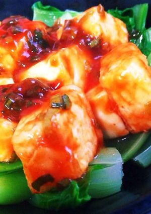 油不要！ノンフライヤーで豆腐チリ-レシピのメイン写真