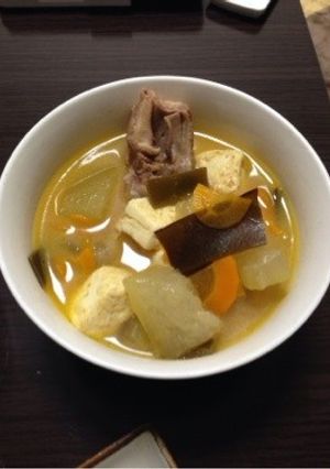 簡単冬瓜のおちゅう(味噌汁)-レシピのメイン写真