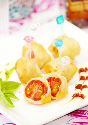 トマト春巻き♡おつまみやピンチョスに♡-レシピのメイン写真