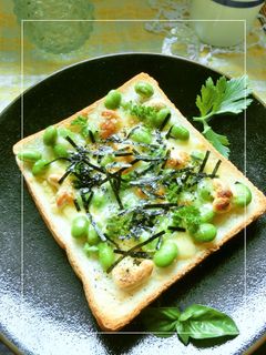 枝豆×カシューナッツのトースト-レシピのメイン写真