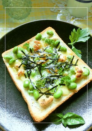 枝豆×カシューナッツのトースト-レシピのメイン写真