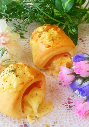 HBで簡単♡チーズたっぷりハムチーズパン-レシピのメイン写真