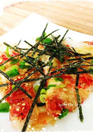 簡単!夜食*軽食に♪和風餅ピザ-レシピのメイン写真