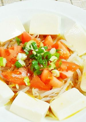 ダイエット☆トマトともやしの豆腐サラダ♪-レシピのメイン写真