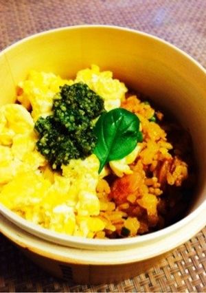 【15分】バジル卵deオムライス弁当-レシピのメイン写真
