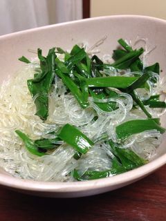 ニラ塩春雨炒め-レシピのメイン写真