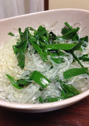 ニラ塩春雨炒め-レシピのメイン写真