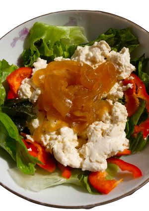 豆腐サラダ　玉ねぎドレッシング-レシピのメイン写真