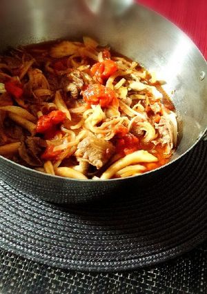 トマト缶でトマトすき焼き -レシピのメイン写真