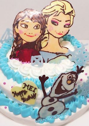 アナと雪の女王 デコレーションショート-レシピのメイン写真