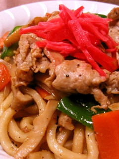 さっぱりスパイシー♪生姜醤油de焼うどん-レシピのメイン写真