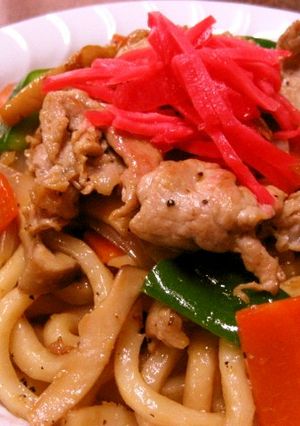 さっぱりスパイシー♪生姜醤油de焼うどん-レシピのメイン写真