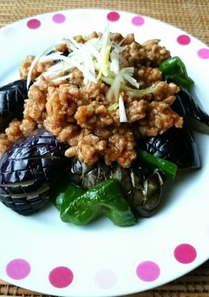 なすピーマン豚肉の☆ピリ辛肉味噌がけ★-レシピのメイン写真