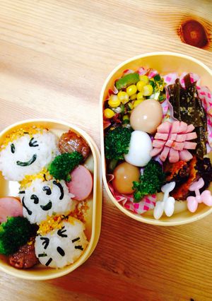 アレンジ 可愛いおにぎりキャラ弁当-レシピのメイン写真