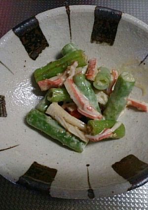 いんげんとカニかまのごまマヨあえ-レシピのメイン写真