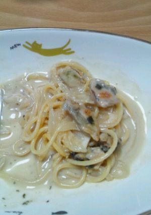 豆乳で簡単！牡蠣のクリームパスタ風-レシピのメイン写真