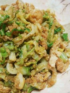 大量消費♪キャベツと油揚げの胡麻和え-レシピのメイン写真