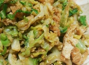 大量消費♪キャベツと油揚げの胡麻和え-レシピのメイン写真