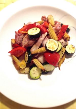 夏野菜とチキンの塩レモン焼き☆-レシピのメイン写真