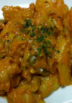キノコと鶏肉の人参すりおろしトマト煮-レシピのメイン写真