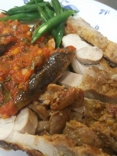 鶏の塩麹焼きバジルトマトソースがけ-レシピのメイン写真