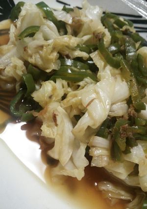 ピーマンとキャベツのおかか煮☆野菜消費！-レシピのメイン写真