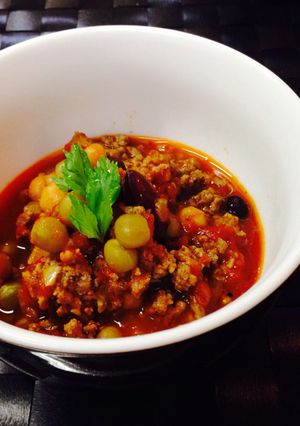 挽き肉とお豆のトマト煮込み-レシピのメイン写真