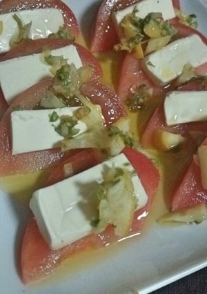 ﾄﾏﾄとｸﾘｰﾑﾁｰｽﾞの塩レモンサラダ-レシピのメイン写真