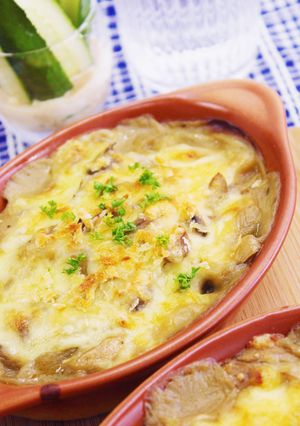 ダイエットにヘルシー豆乳きのこグラタン-レシピのメイン写真