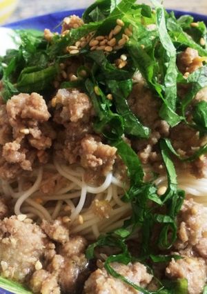 さっぱりガッツリ☆肉味噌そうめん-レシピのメイン写真
