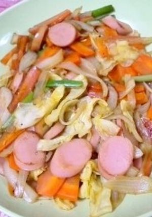 簡単☆魚肉ソーセージのオイスター炒め-レシピのメイン写真