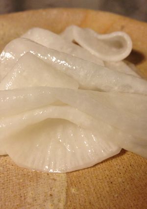 千枚漬け風？　薄切り大根の甘酢漬-レシピのメイン写真