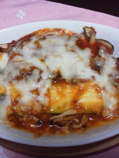 ズッキーニのミートチーズ焼き(*^^*)-レシピのメイン写真
