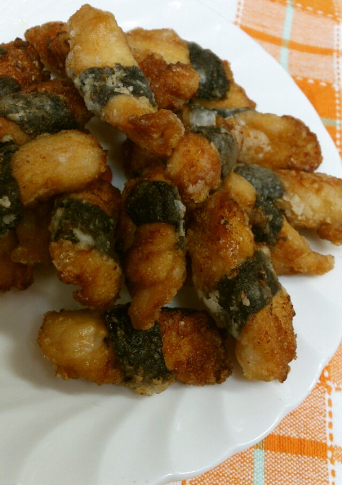鶏ささみ海苔巻き揚げ♪-レシピのメイン写真
